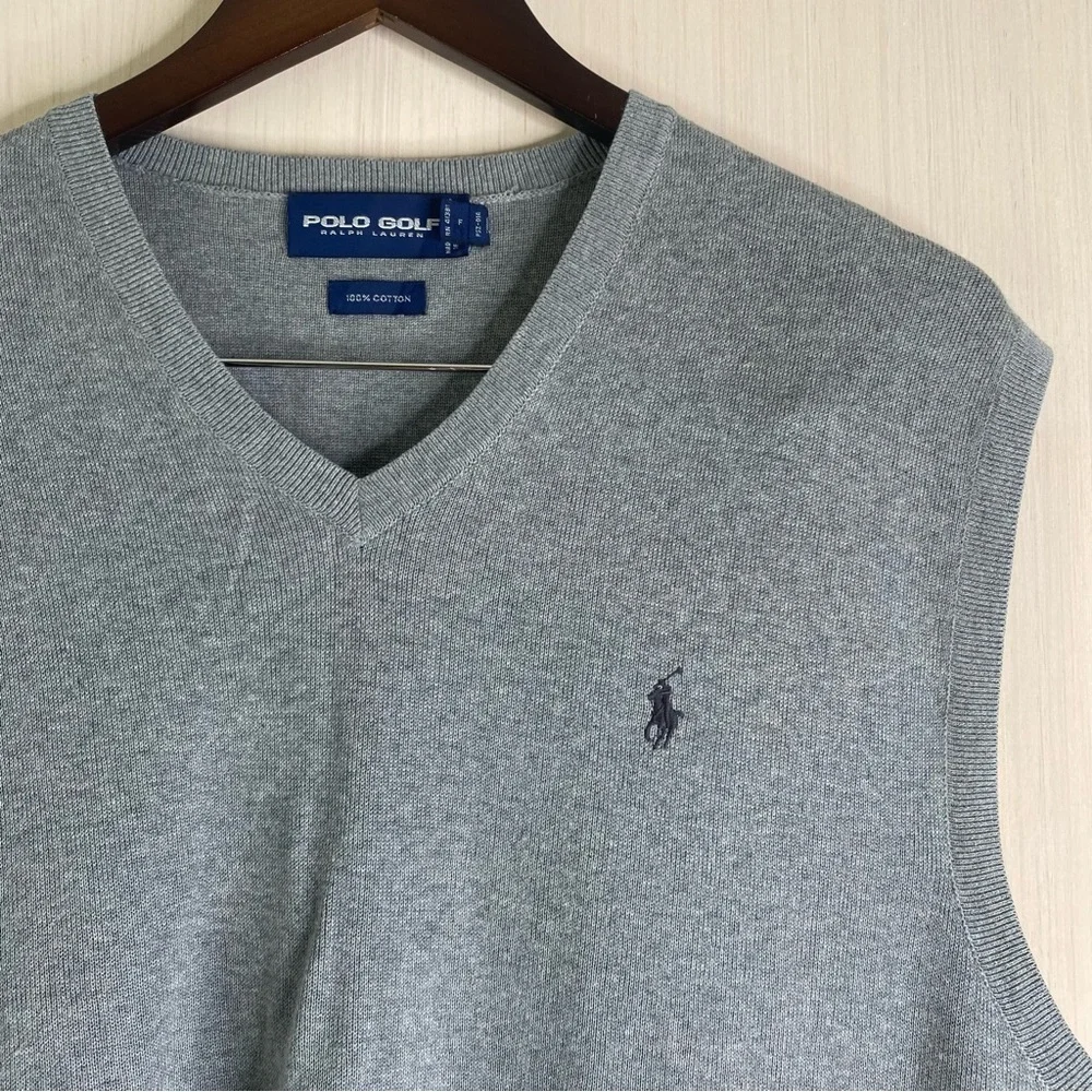 Polo Golf by Ralph Lauren V-Neck Gray Sleeveless Sweater Vest XL